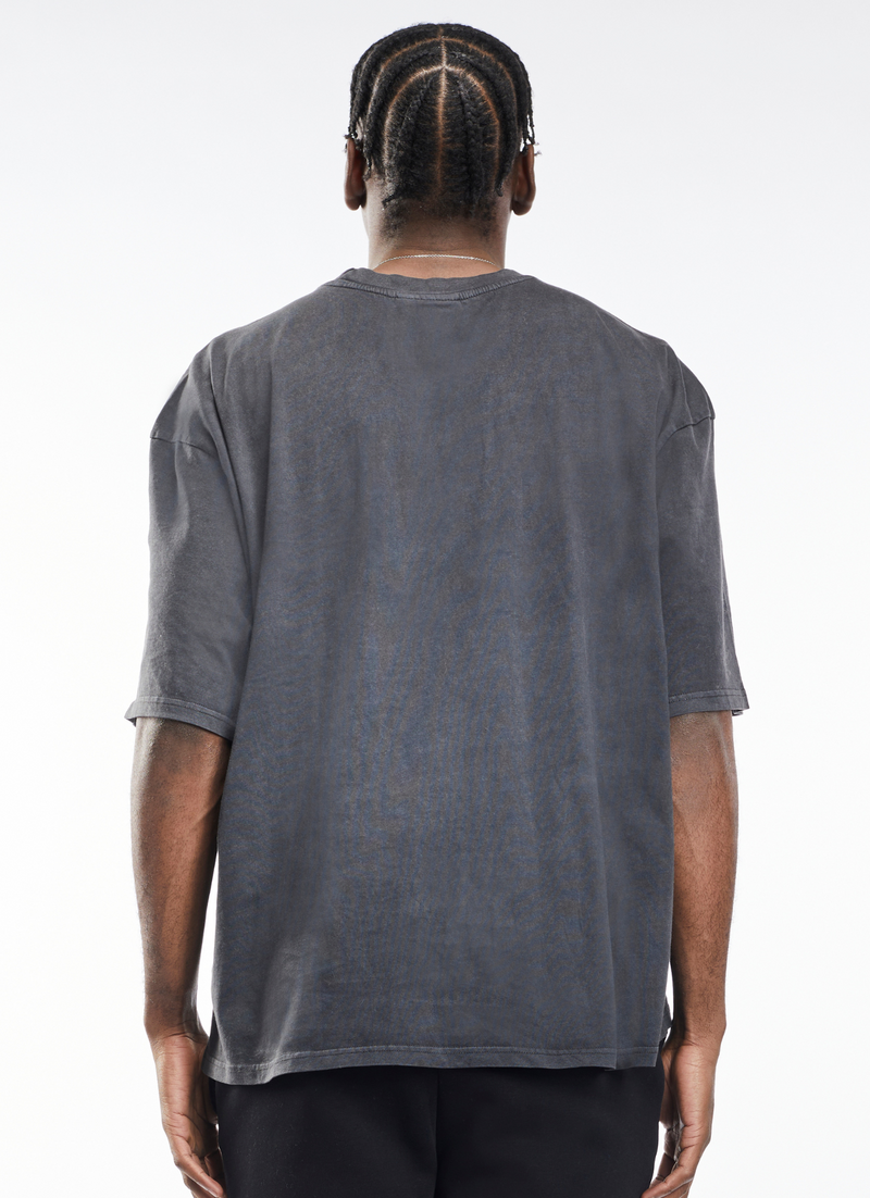 Soulside Männer Oversized T-Shirt - Heavy Basic Soul - Grey Washed
