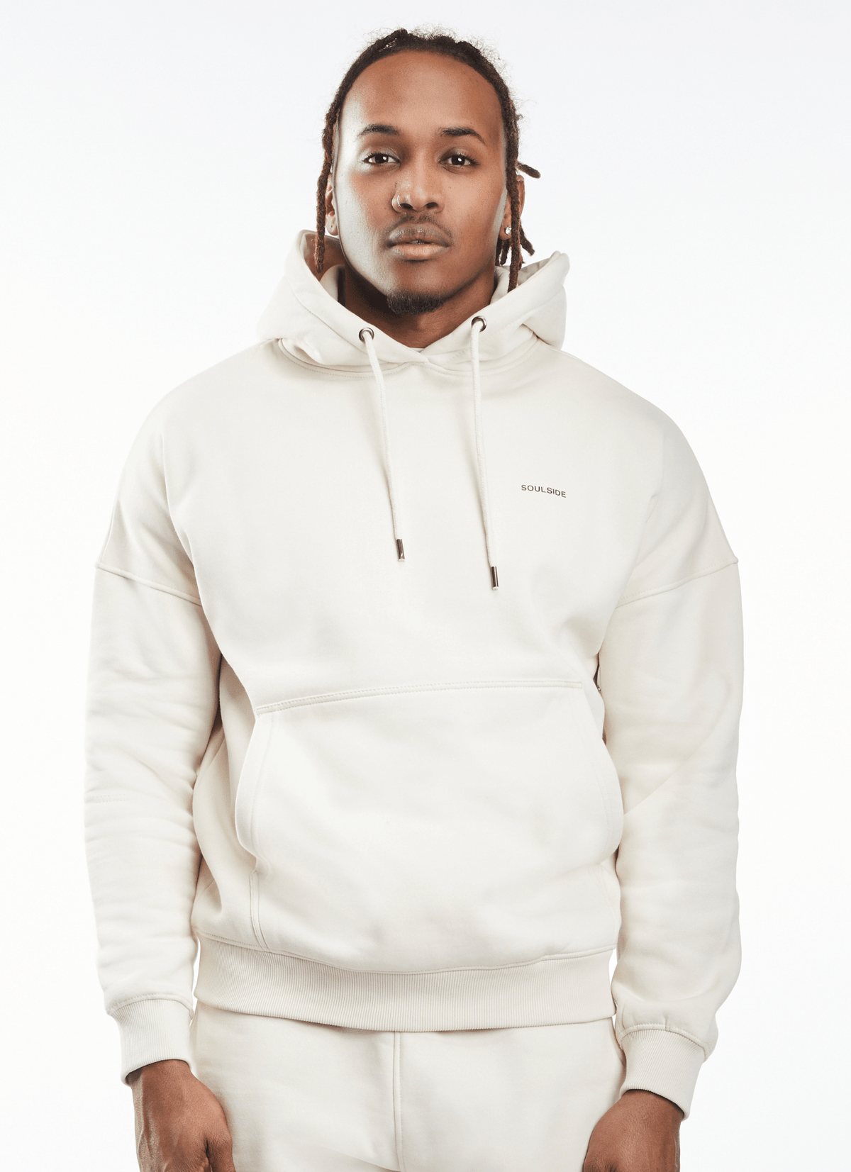 Soulside Männer Oversized Hoodie - Heavy Basic Soul - Coconut Milk