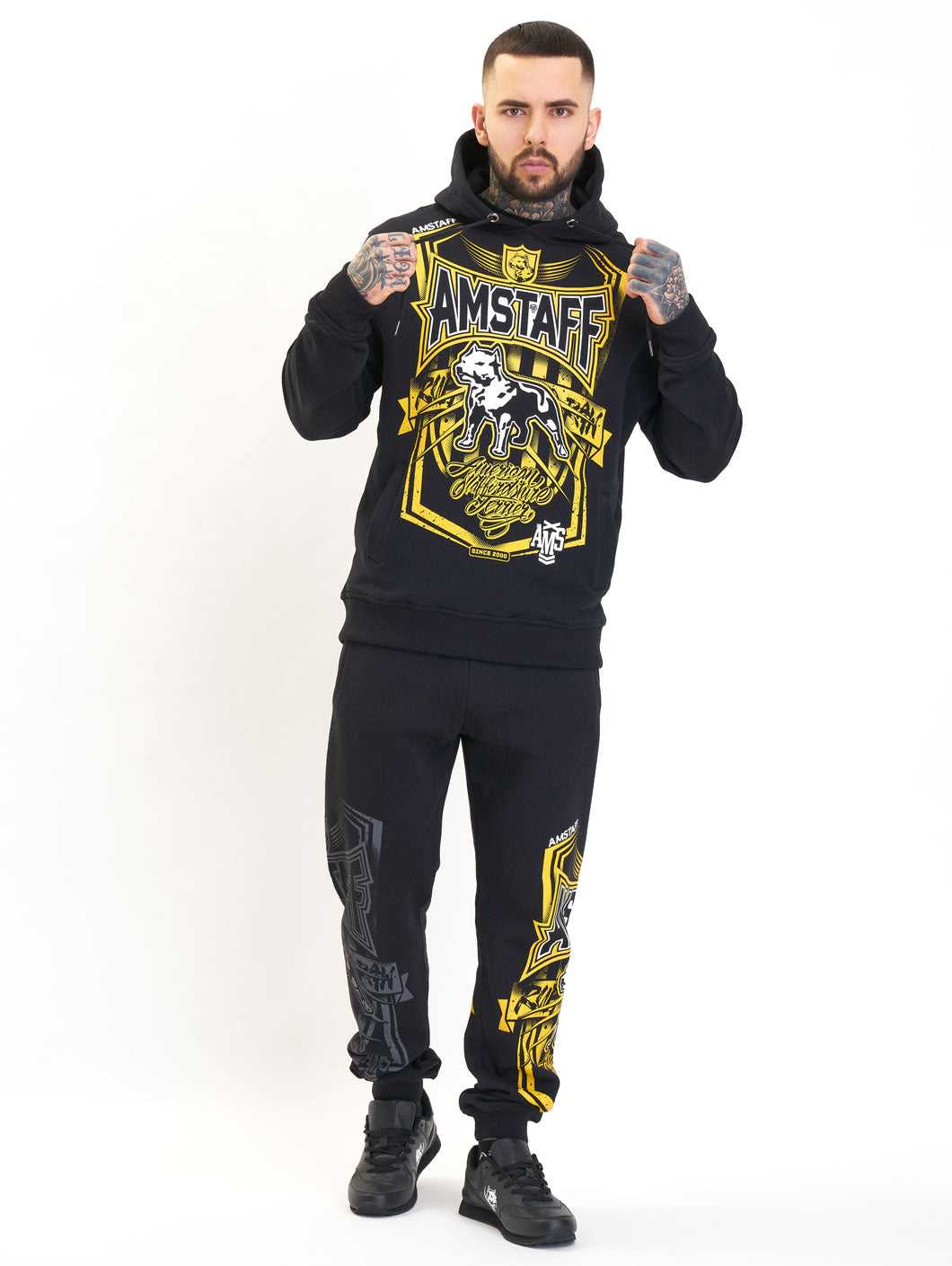 Amstaff Perigor Hoodie Black/Yellow