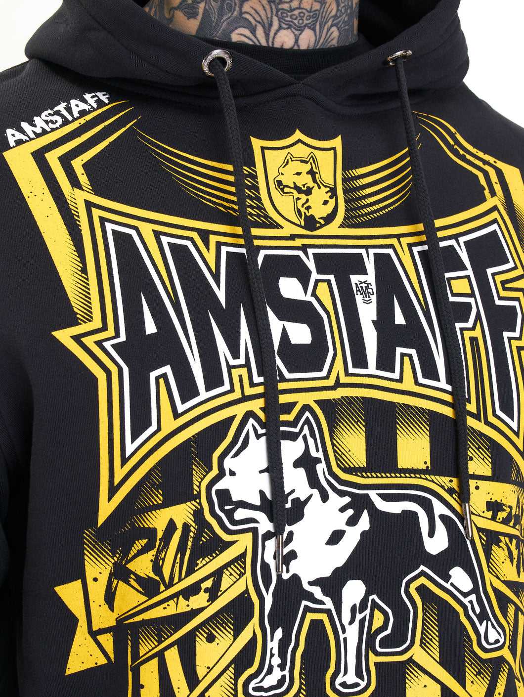 Amstaff Perigor Hoodie Black/Yellow