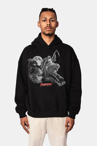 Heavy Oversize Reaper Hoodie Black