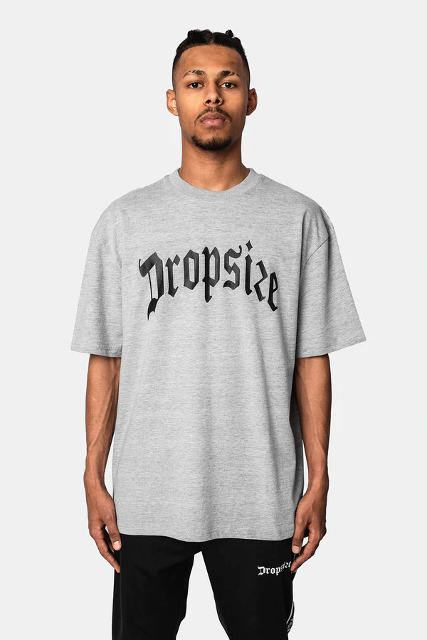 Heavy Oversize Logo T-Shirt Heather Grey