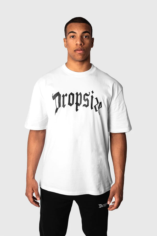 Dropsize Heavy Oversize Logo T-Shirt White