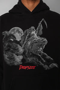 Heavy Oversize Reaper Hoodie Black