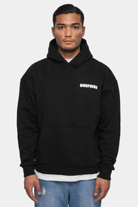 Dropsize Heavy Oversize Crew Hoodie Black