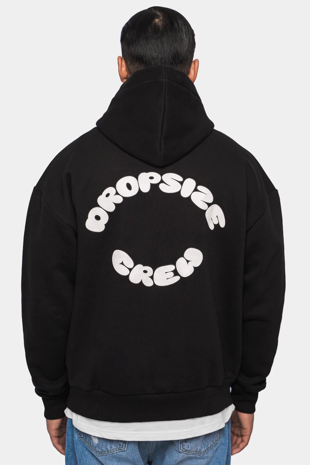 Dropsize Heavy Oversize Crew Hoodie Black