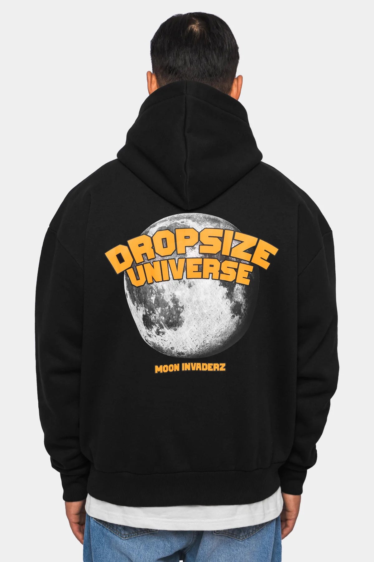 Dropsize Heavy Oversize ''Moon Invaderz'' Hoodie Black