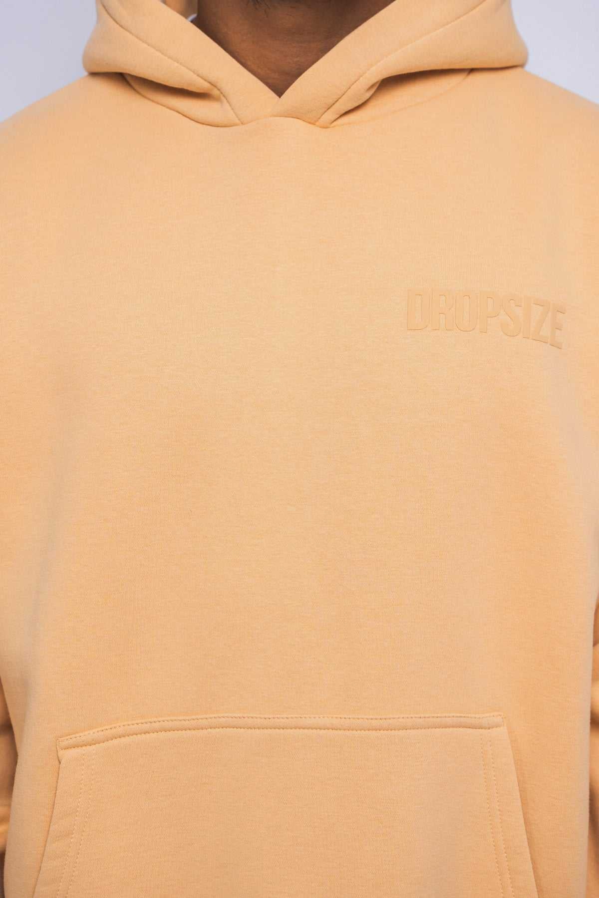 Dropsize Heavy Oversize HD Print Hoodie Washed Peach