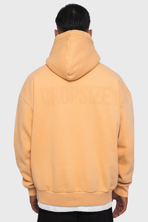 Dropsize Heavy Oversize HD Print Hoodie Washed Peach