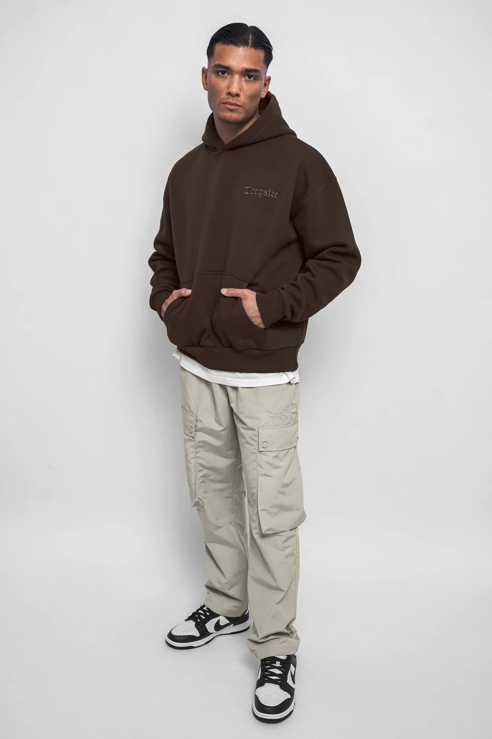 Dropsize Heavy Oversize Hoodie Chocolate Brown