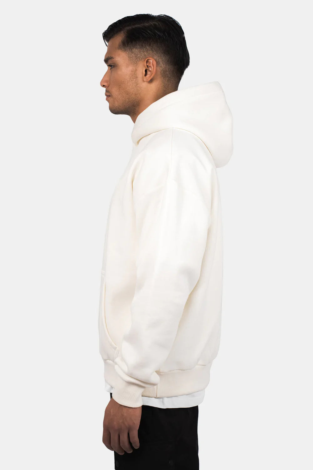 Dropsize Heavy Oversize HD Print Hoodie Creme White