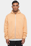 Dropsize Super Heavy Oversized HD Print Zip Hoodie Washed Peach