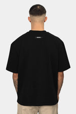 Dropsize Heavy Oversize Rubber Patch T-Shirt Black