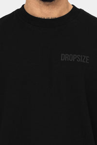 Dropsize Heavy Oversize HD Print T-Shirt Black