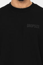 Dropsize Heavy Oversize HD Print T-Shirt Black
