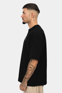 Dropsize Heavy Oversize HD Print T-Shirt Black