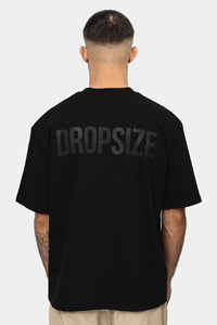 Dropsize Heavy Oversize HD Print T-Shirt Black