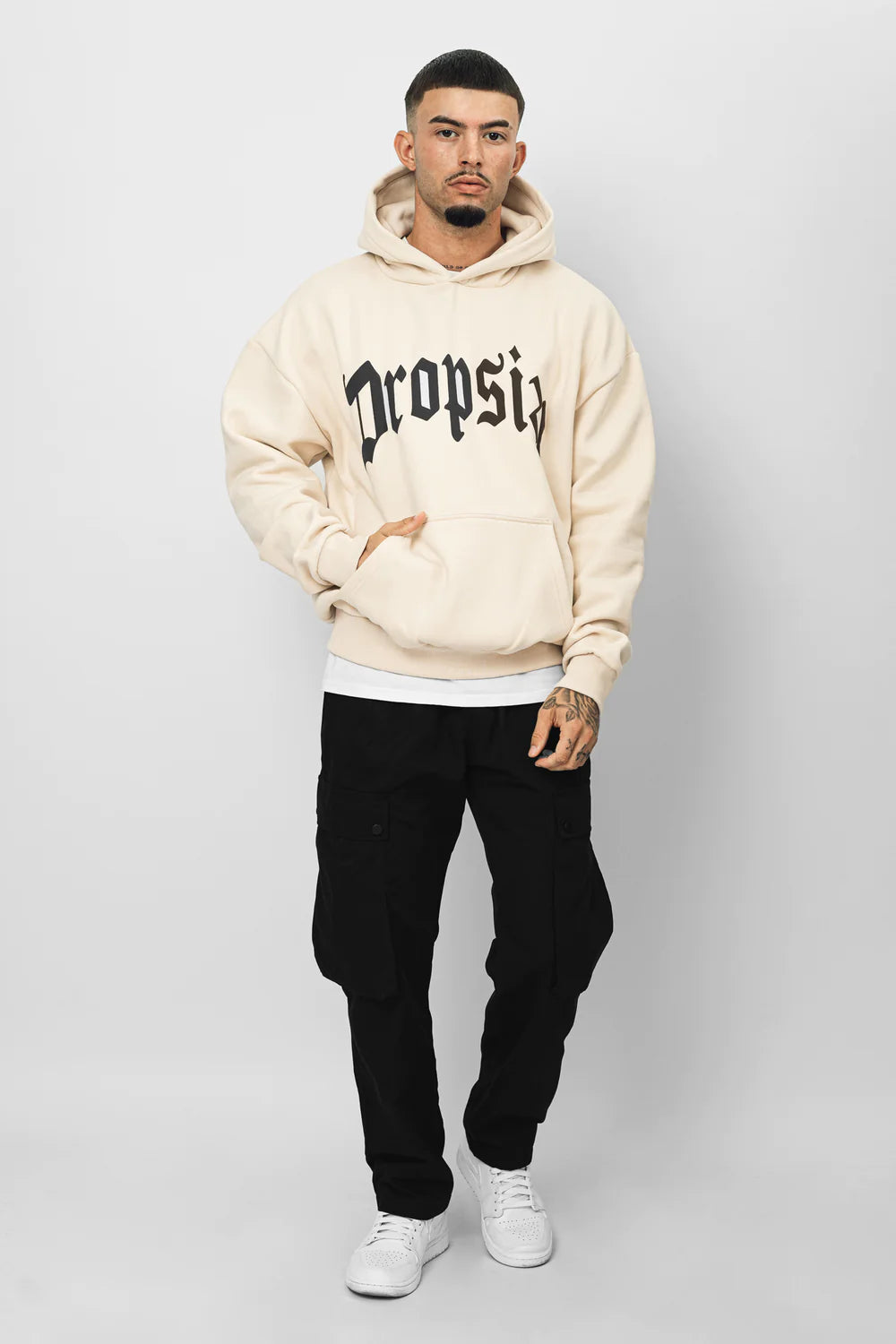 Dropsize Heavy Oversize Puffer Print Hoodie Coconut Milk Soulsideshop