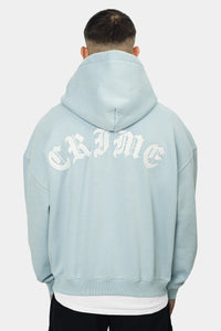 Dropsize Heavy Oversize Crime Hoodie Baby Blue