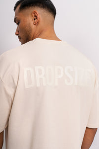 Dropsize Heavy Oversize HD Print T-Shirt Coconut Milk