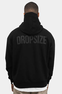 Dropsize Heavy Oversize HD Print Hoodie Black