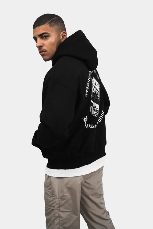 Dropsize Heavy Oversize "Money On My Mind" Hoodie Black