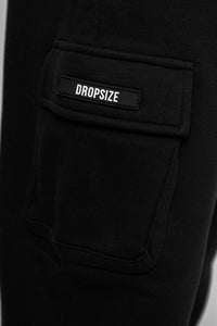 Dropsize Straight Leg Cargo Sweat Pant Black