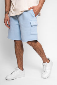 Dropsize Heavy Cargo Sweat Shorts Blue