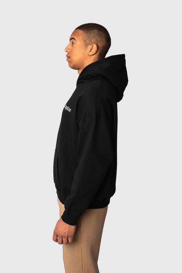 Dropsize Heavy Oversize Embo Hoodie Black