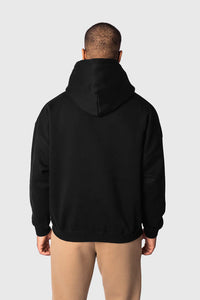 Dropsize Heavy Oversize Embo Hoodie Black