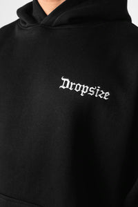 Dropsize Heavy Oversize Embo Hoodie Black