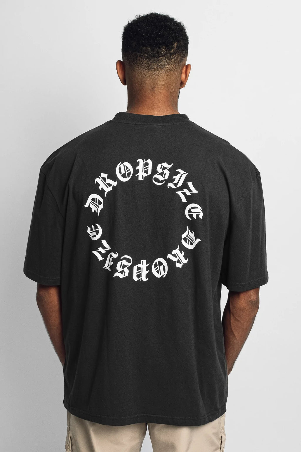 Heavy Oversize Circle T-Shirt Washed Black