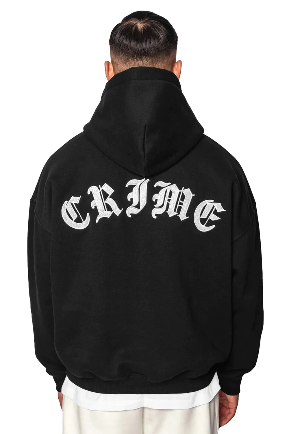 Dropsize Heavy Oversize Crime Hoodie Black