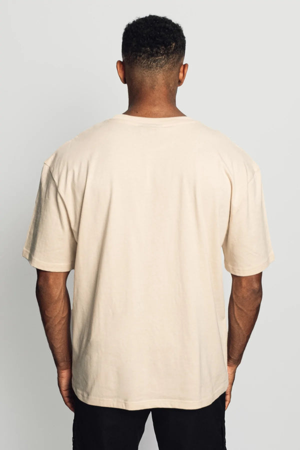 Dropsize Heavy Oversize White Doves T-Shirt Coconut Milk