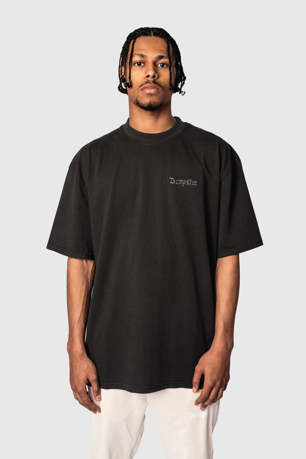 Heavy Oversize Embo T-Shirt Washed Black