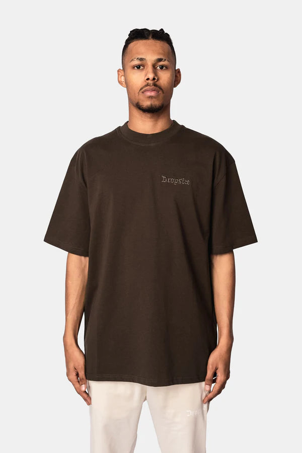 Heavy Oversize Embo T-Shirt Chocolate Brown