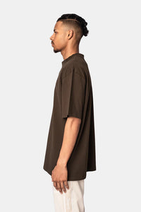 Heavy Oversize Embo T-Shirt Chocolate Brown