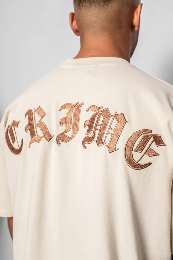 Dropsize Heavy Oversize Crime T-Shirt Coconut Milk