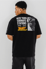 Who Shot Ya Subwaystations Oversize T-Shirt Black