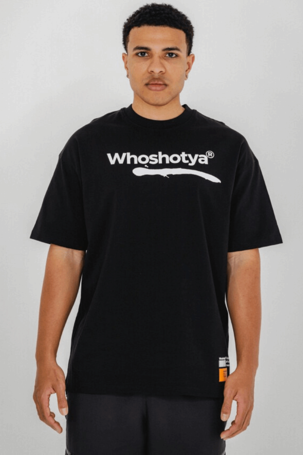 Who Shot Ya Whitelines Oversize T-Shirt Black