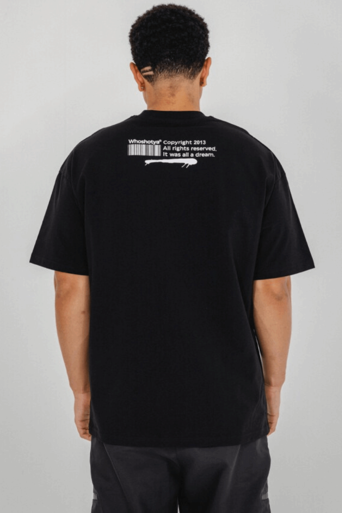 Who Shot Ya Whitelines Oversize T-Shirt Black