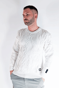 Carlo Colucci Strick Pullover White