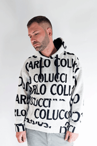 Carlo Colucci Teddy Hoodie White Black