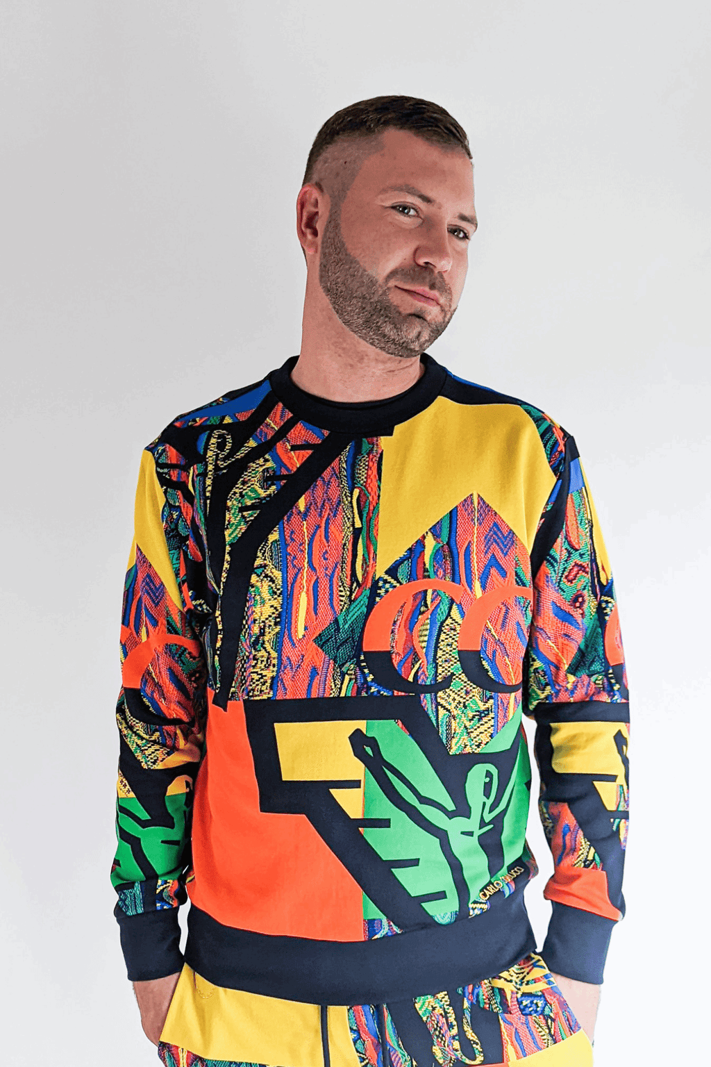 Carlo Colucci Sweatshirt Print Multicolor