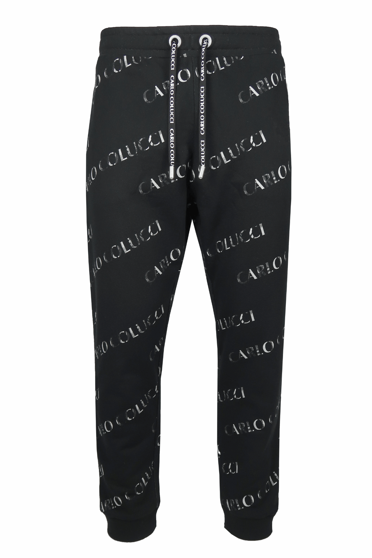 Carlo Colucci All Over Logo Sweatpants Black