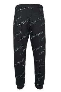 Carlo Colucci All Over Logo Sweatpants Black