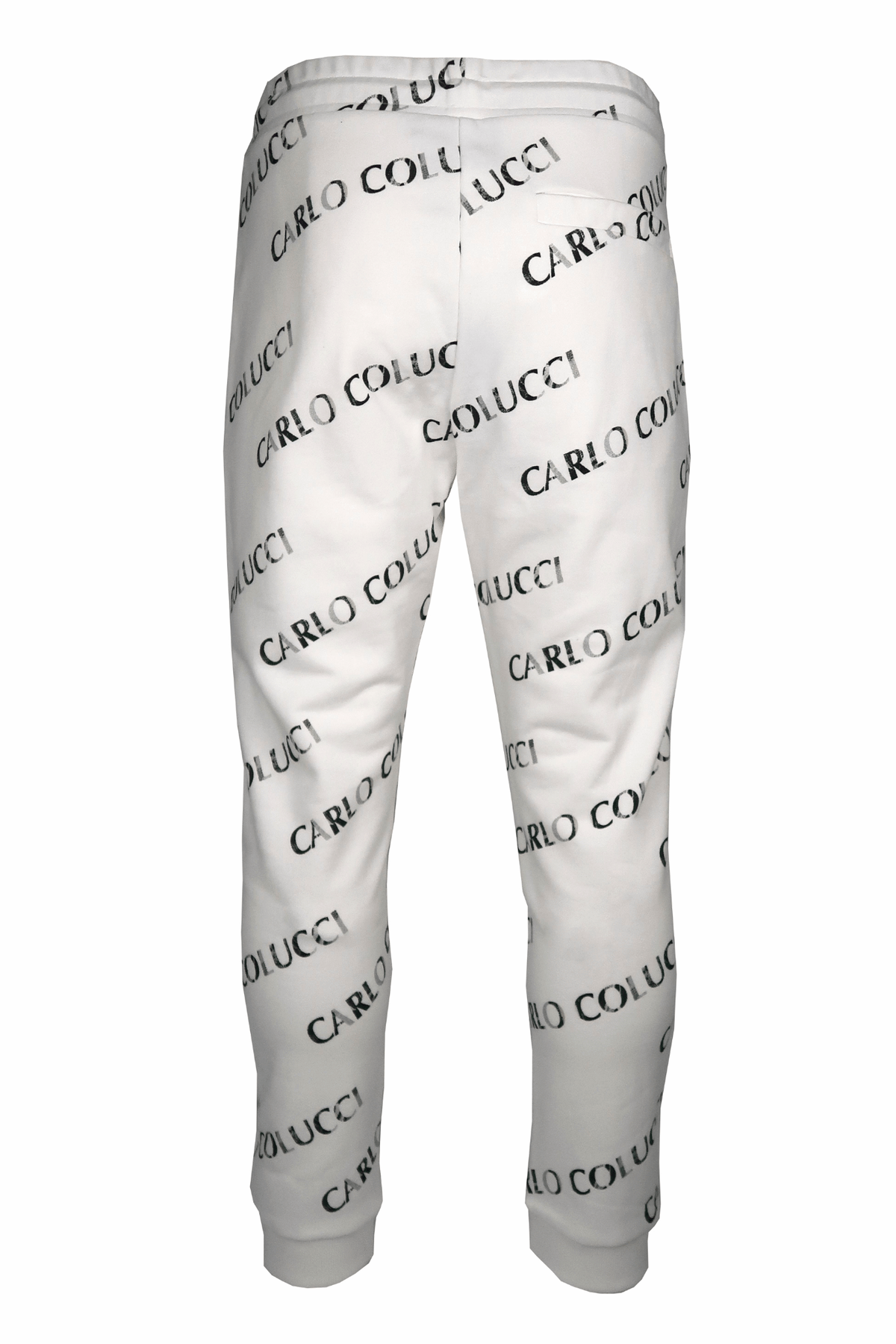 Carlo Colucci All Over Logo Sweatpants White