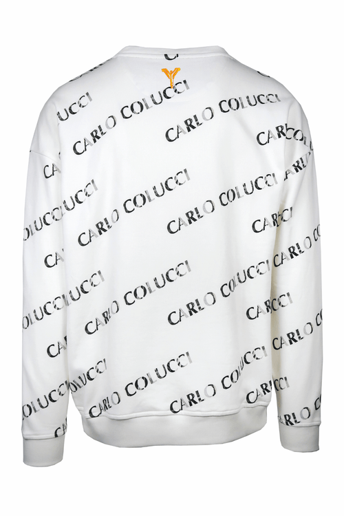 Carlo Colucci All Over Print Sweatshirt White