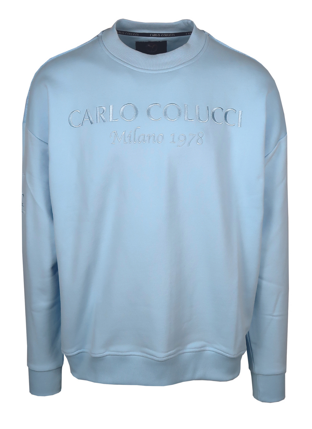 Carlo Colucci Basic Sweatshirt Unicolor Babyblue