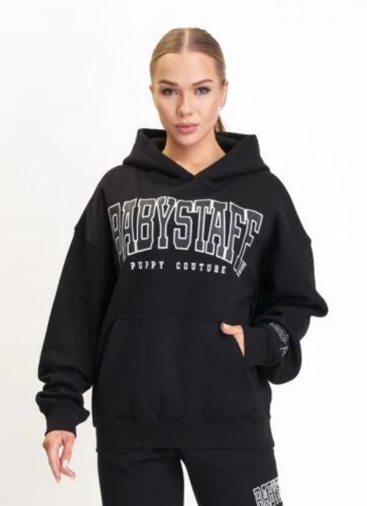 Babystaff College Oversized Hoodie Black